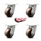 Service Caster 4 Inch Kingpinless High Temp Phenolic Wheel Swivel Top Plate Caster SCC, 4PK SCC-KP30S420-PHRHT-4 - alternate 5